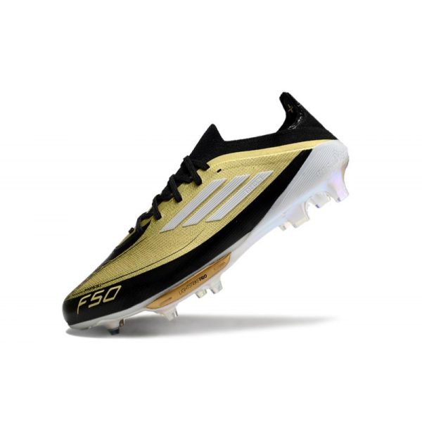 Adidas F50+ Elite FG Doré Noir Blanc