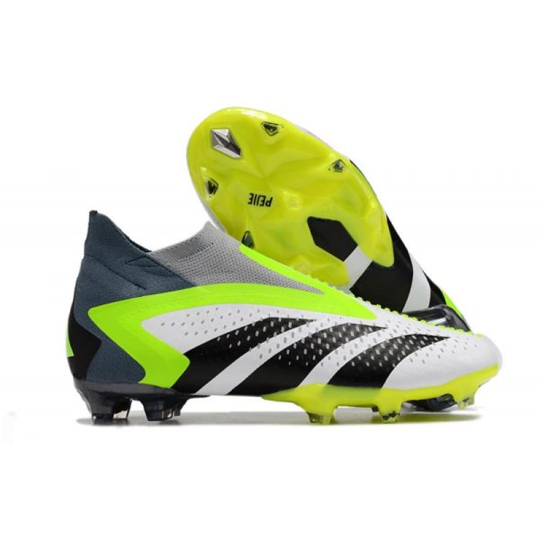 Chaussures de foot Adidas Predator Accuracy+ FG Blanc Noir Citron Lucide