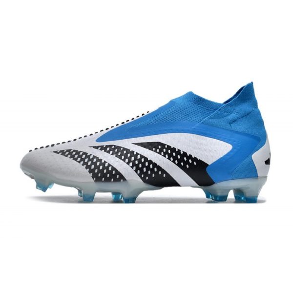 Adidas Predator Accuracy+ FG Chaussures Blanc Bleu Noir