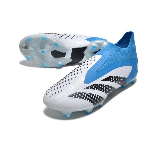 Adidas Predator Accuracy+ FG Chaussures Blanc Bleu Noir