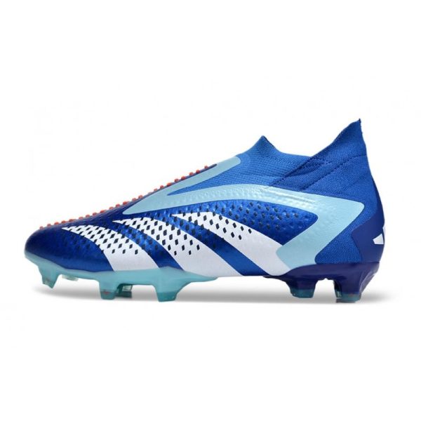 Adidas Predator Accuracy+ FG Chaussures Royal Vif Blanc Bleu Bonheur