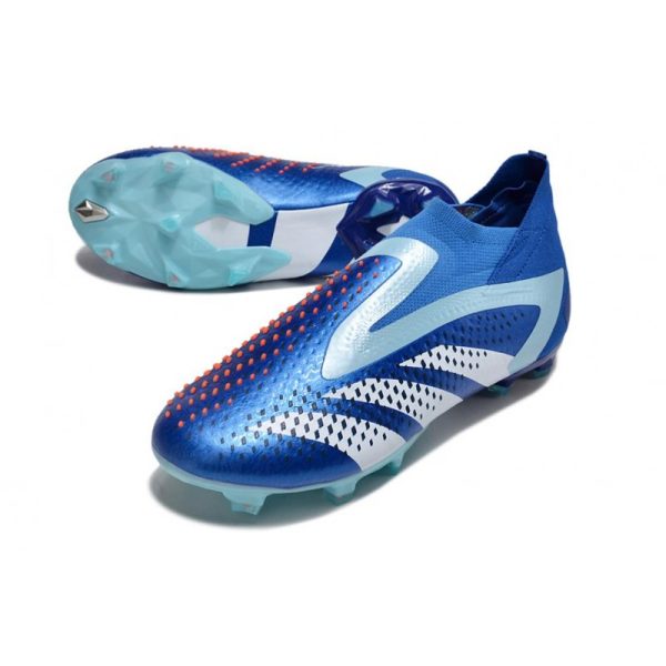 Adidas Predator Accuracy+ FG Chaussures Royal Vif Blanc Bleu Bonheur