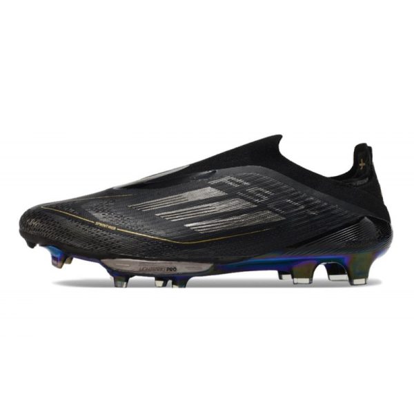 Chaussure Adidas F50 + Laceless FG Dark Spark - Noir Argenté Doré