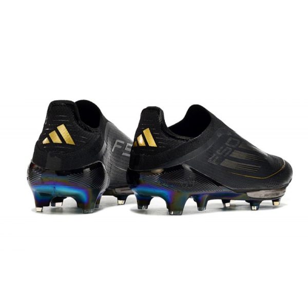 Chaussure Adidas F50 + Laceless FG Dark Spark - Noir Argenté Doré