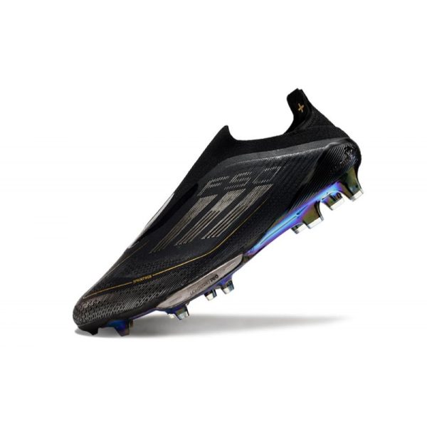 Chaussure Adidas F50 + Laceless FG Dark Spark - Noir Argenté Doré