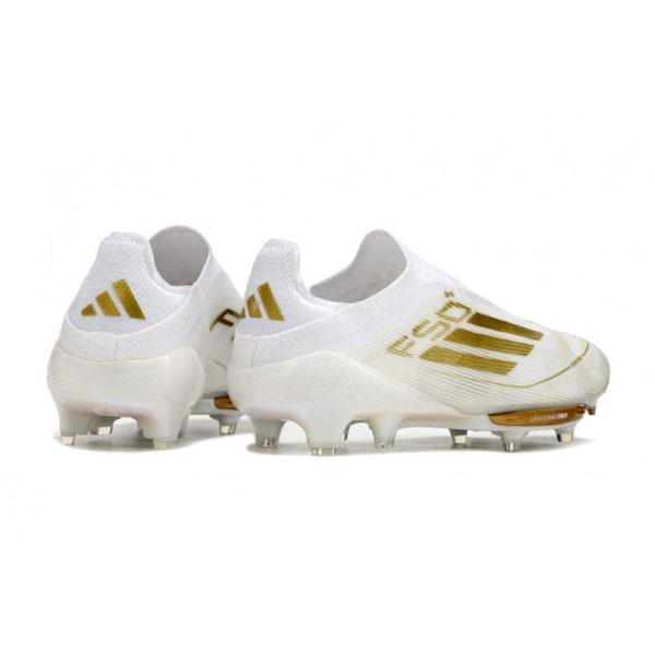 Chaussure Adidas F50 + Laceless FG Day Spark - Blanc Doré Blanc