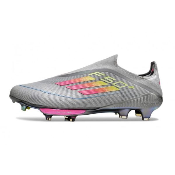 Chaussure Adidas F50 + Laceless FG Gris Jaune Solaire