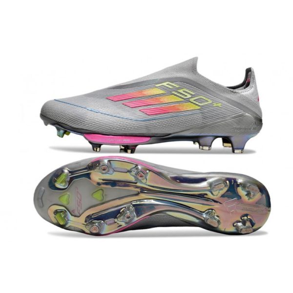 Chaussure Adidas F50 + Laceless FG Gris Jaune Solaire