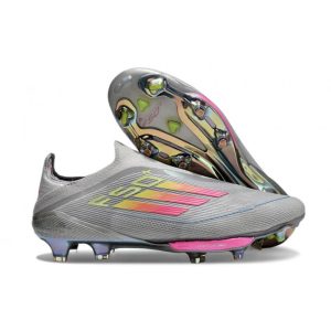 Chaussure Adidas F50 + Laceless FG Gris Jaune Solaire