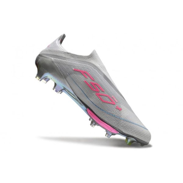 Chaussure Adidas F50 + Laceless FG Gris Jaune Solaire
