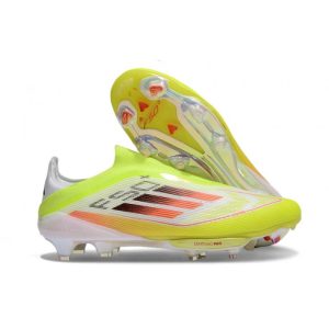 Chaussure de foot Chaussure Adidas F50 + Laceless FG Jaune Noir