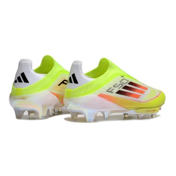 Chaussure Adidas F50 + Laceless FG Jaune Noir