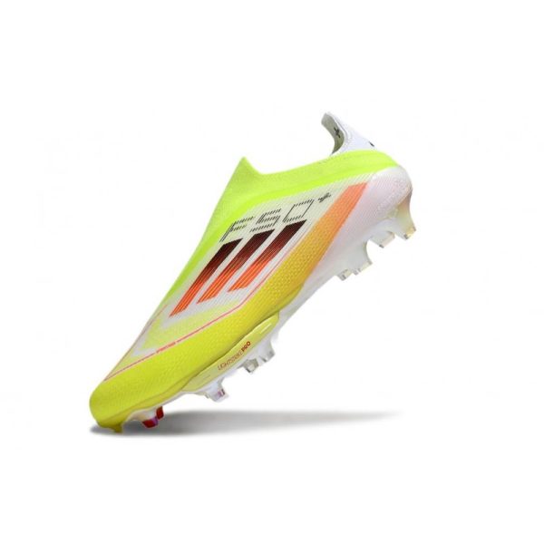 Chaussure Adidas F50 + Laceless FG Jaune Noir