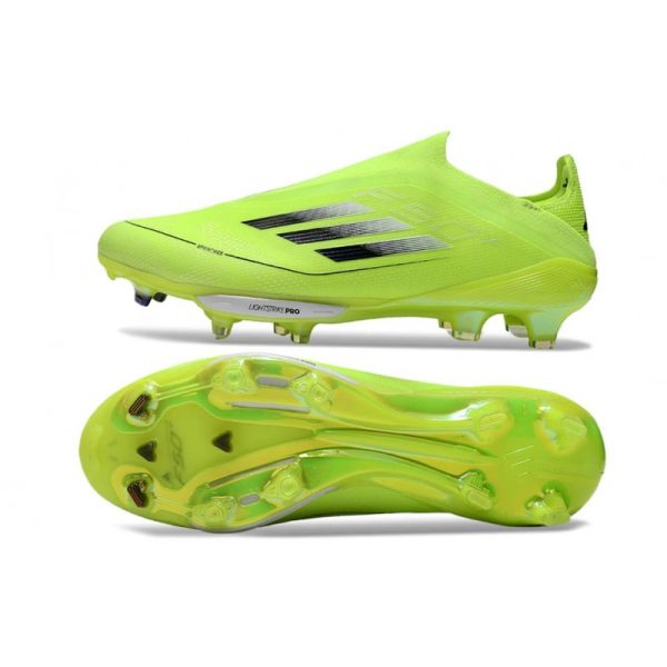 Chaussure Adidas F50 + Laceless FG Jaune Solaire Noir