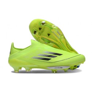 Chaussure Adidas F50 + Laceless FG Jaune Solaire Noir