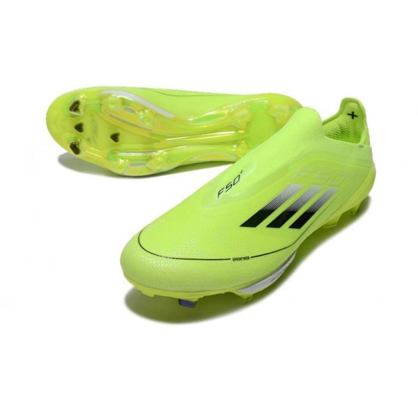 Chaussure Adidas F50 + Laceless FG Jaune Solaire Noir
