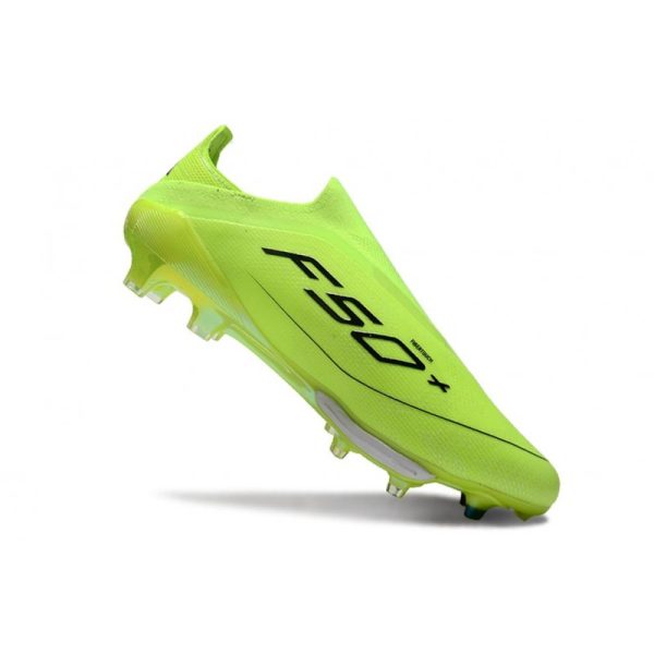 Chaussure Adidas F50 + Laceless FG Jaune Solaire Noir