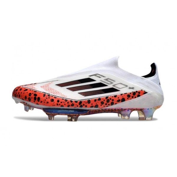 Chaussure Adidas F50 + Laceless FG X Messi Rouge Noir
