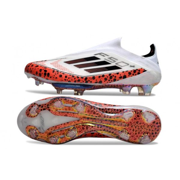 Chaussure Adidas F50 + Laceless FG X Messi Rouge Noir