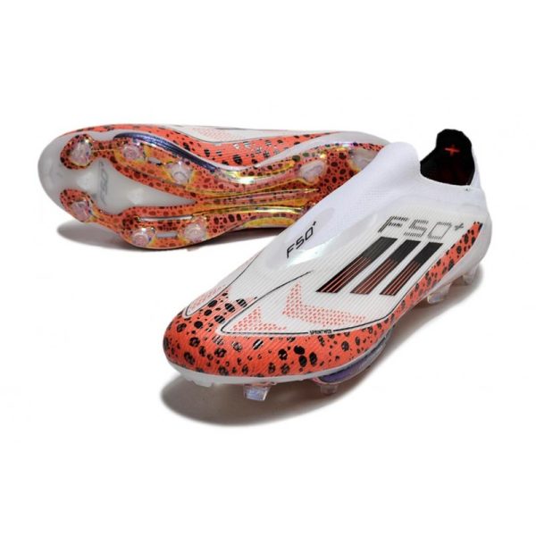 Chaussure Adidas F50 + Laceless FG X Messi Rouge Noir