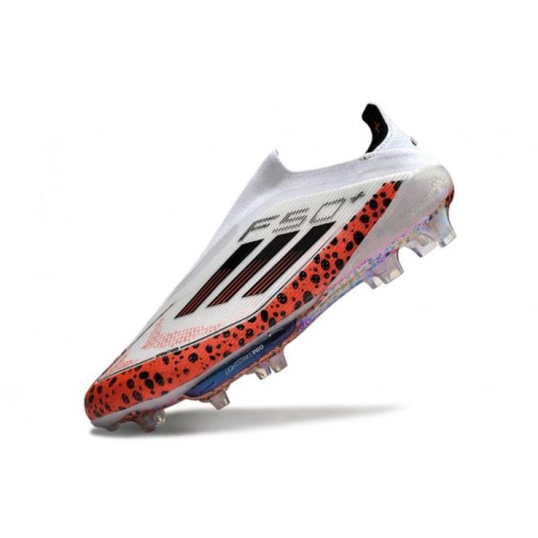 Chaussure Adidas F50 + Laceless FG X Messi Rouge Noir