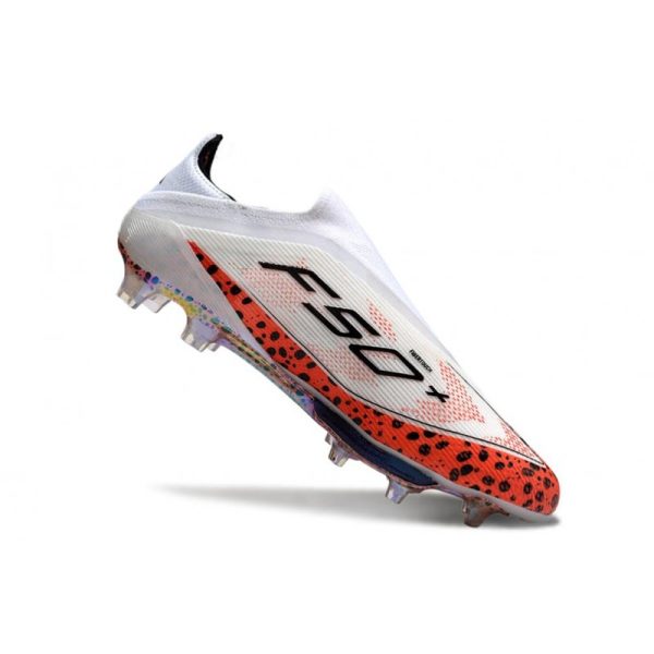 Chaussure Adidas F50 + Laceless FG X Messi Rouge Noir