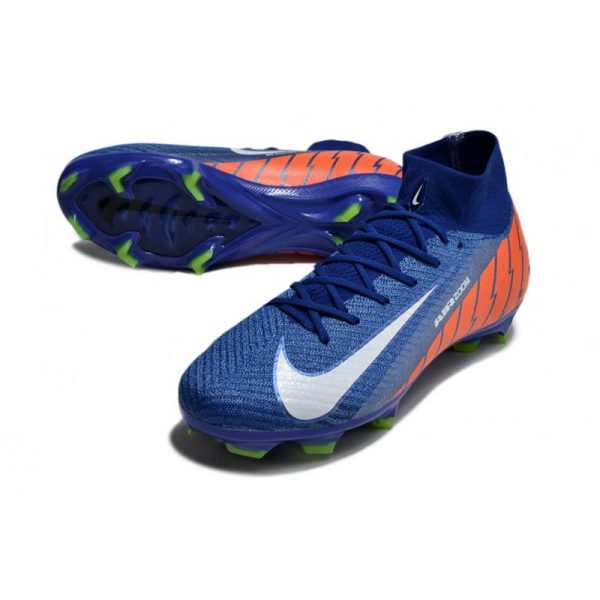 Chaussure Nike Mercurial Superfly X Elite FG Bleu Orange Blanc