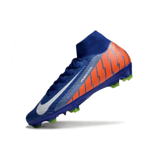 Chaussure Nike Mercurial Superfly X Elite FG Bleu Orange Blanc