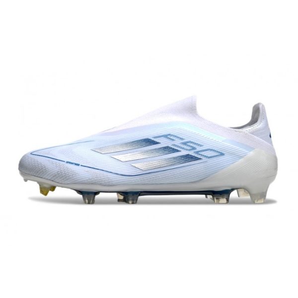 Chaussure adidas F50 Elite LL FG Blanc Bleu