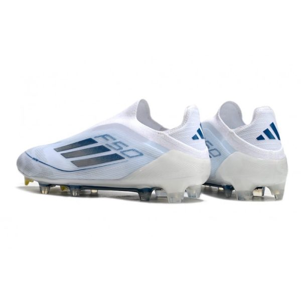 Chaussure adidas F50 Elite LL FG Blanc Bleu