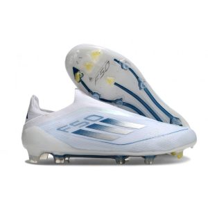 Chaussure adidas F50 Elite LL FG Blanc Bleu