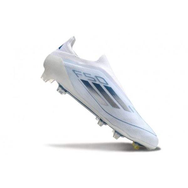 Chaussure adidas F50 Elite LL FG Blanc Bleu