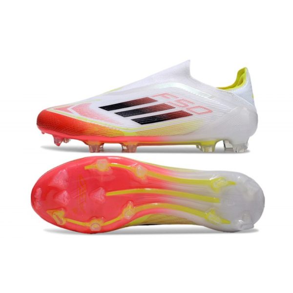 Chaussure adidas F50 Elite LL FG Blanc Noir Jaune Solaire Rouge