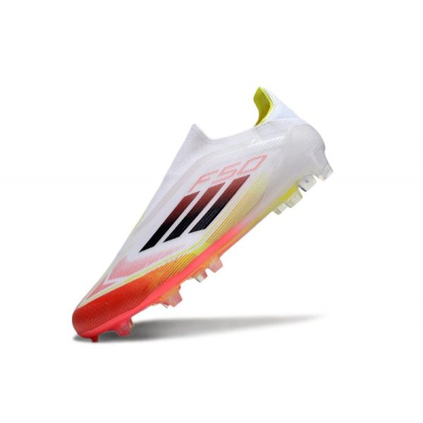 Chaussure adidas F50 Elite LL FG Blanc Noir Jaune Solaire Rouge