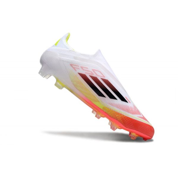Chaussure adidas F50 Elite LL FG Blanc Noir Jaune Solaire Rouge