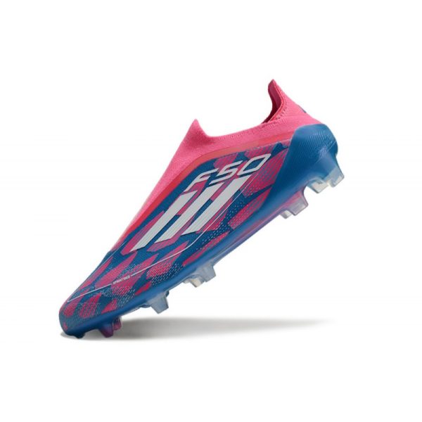 Chaussure adidas F50 Elite LL FG Bleu Solaire Blanc Ftwr Rose