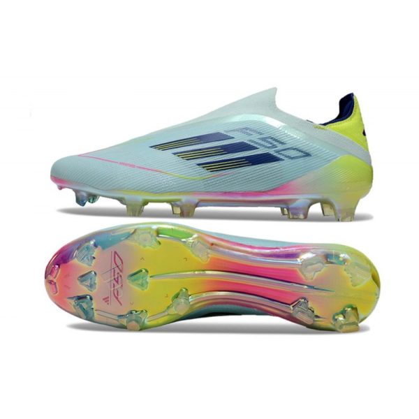 Chaussure adidas F50 Elite LL FG Bleu Très Pâle Semi Bleu Lucide Jaune Semi Solaire