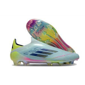 Chaussure adidas F50 Elite LL FG Bleu Très Pâle Semi Bleu Lucide Jaune Semi Solaire