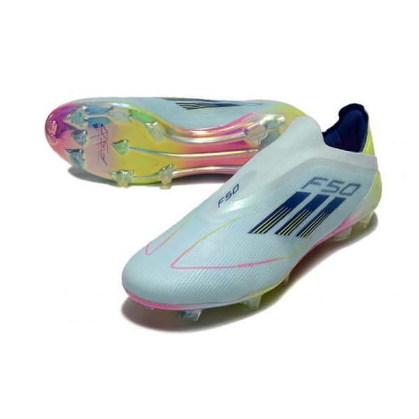 Chaussure adidas F50 Elite LL FG Bleu Très Pâle Semi Bleu Lucide Jaune Semi Solaire