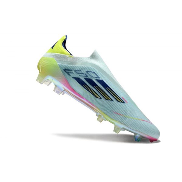 Chaussure adidas F50 Elite LL FG Bleu Très Pâle Semi Bleu Lucide Jaune Semi Solaire