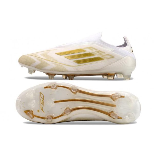 Chaussure adidas F50 Elite LL FG Day Spark - Blanc Doré