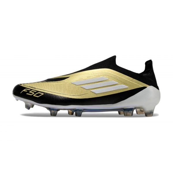 Chaussure adidas F50 Elite LL FG Doré Noir Blanc