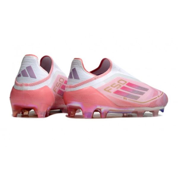 Chaussure adidas F50 Elite LL FG Rose Blanc
