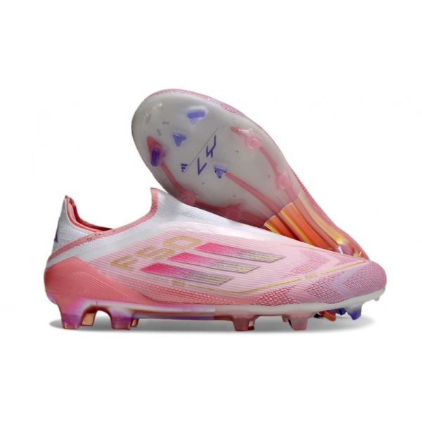 Chaussure adidas F50 Elite LL FG Rose Blanc