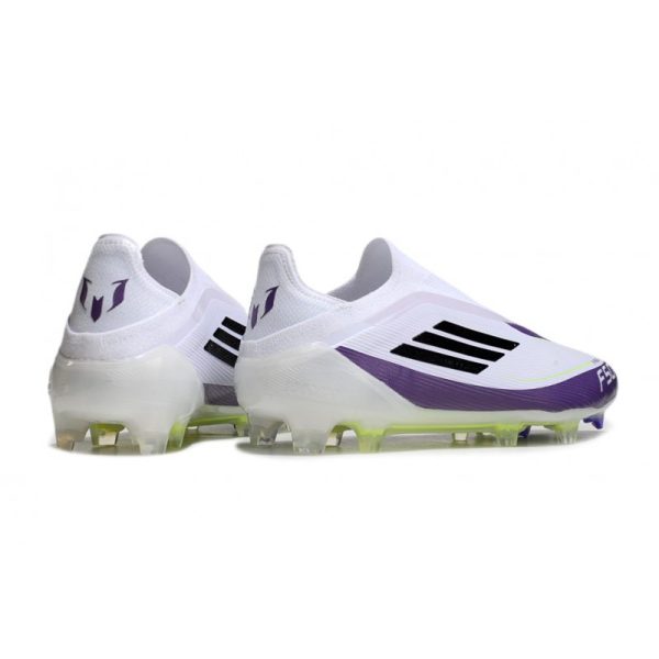 Chaussure adidas F50 Elite LL FG X Messi Blanc Ftwr Noir Violet Uni
