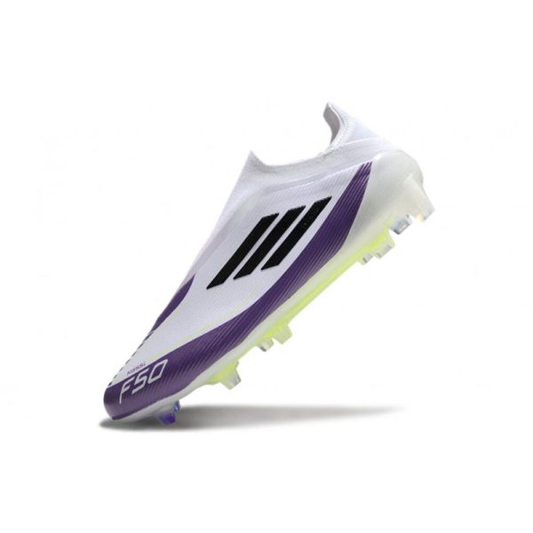 Chaussure adidas F50 Elite LL FG X Messi Blanc Ftwr Noir Violet Uni