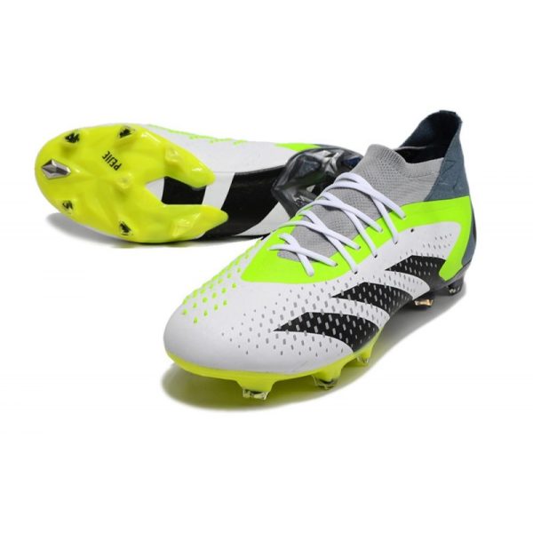 Chaussure adidas Predator Accuracy.1 FG Blanc Noir Citron Lucide