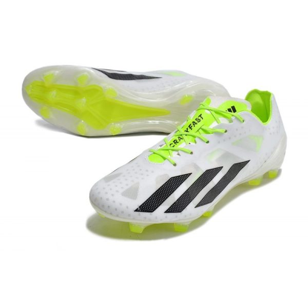 Chaussure adidas X Crazyfast + FG Blanc Noir Citron Lucide