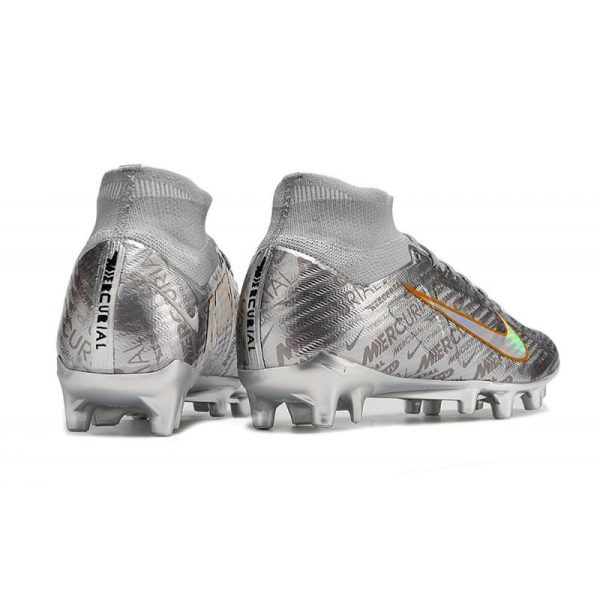 Chaussures Nike Mercurial Superfly 9 Elite AG Argent Métallique