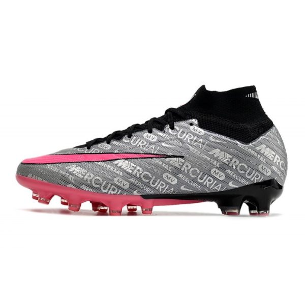 Chaussures Nike Mercurial Superfly 9 Elite AG Argent Métallique Hyper Rose Noir